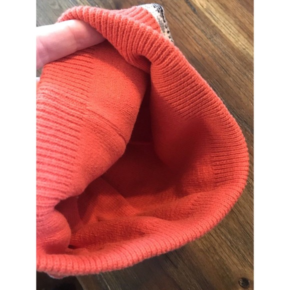 World's Softest Weekend Collection Gallery Toboggan Hat Harvest Orange Gray - Picture 5 of 5